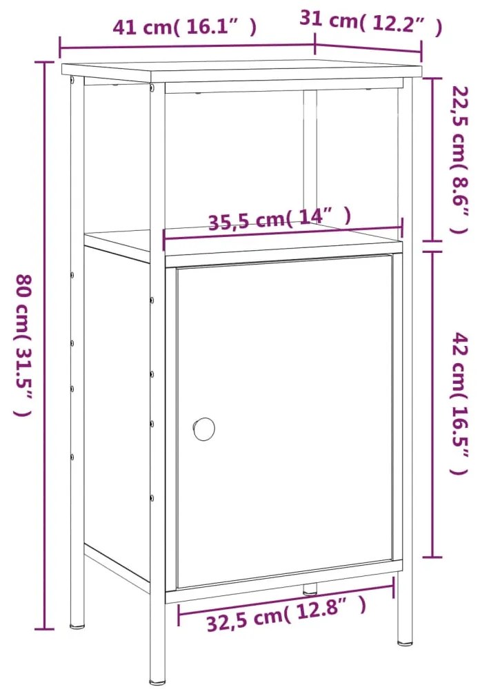 ΚΟΜΟΔΙΝΟ SONOMA ΔΡΥΣ 41 X 31 X 80 ΕΚ. ΑΠΟ ΕΠΕΞΕΡΓΑΣΜΕΝΟ ΞΥΛΟ 825925