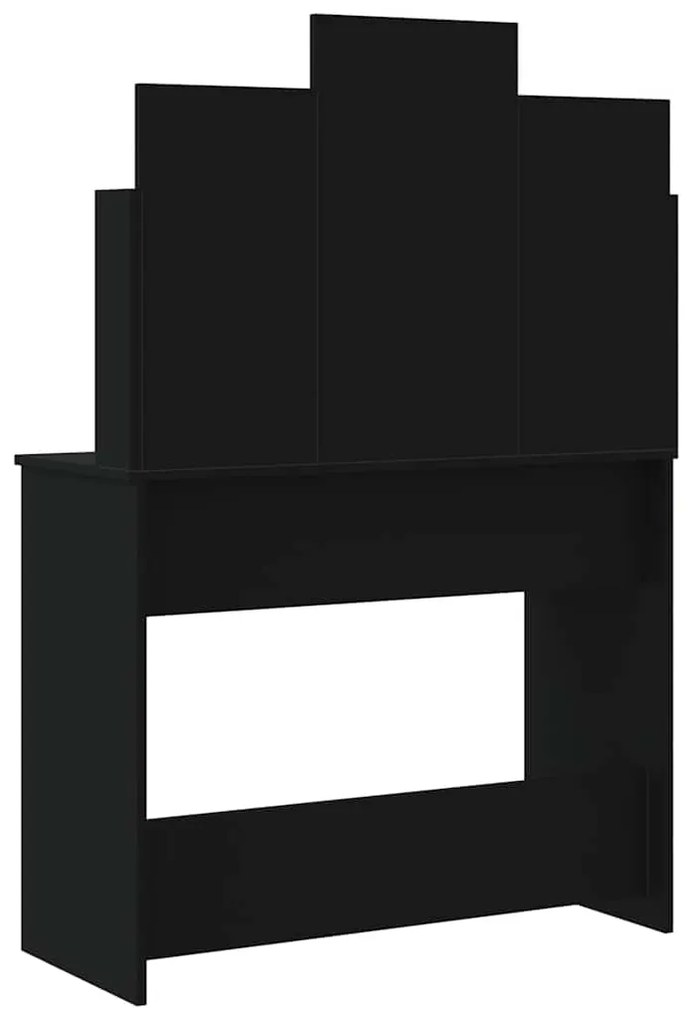 vidaXL Μπουντουάρ με LED Φώτα Μαύρο 96x40x142 εκ.