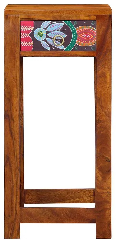 vidaXL Βάση τηλεφώνου Καφέ 35 x 35 x 75 εκ. Μασίφ ξύλο ακακίας