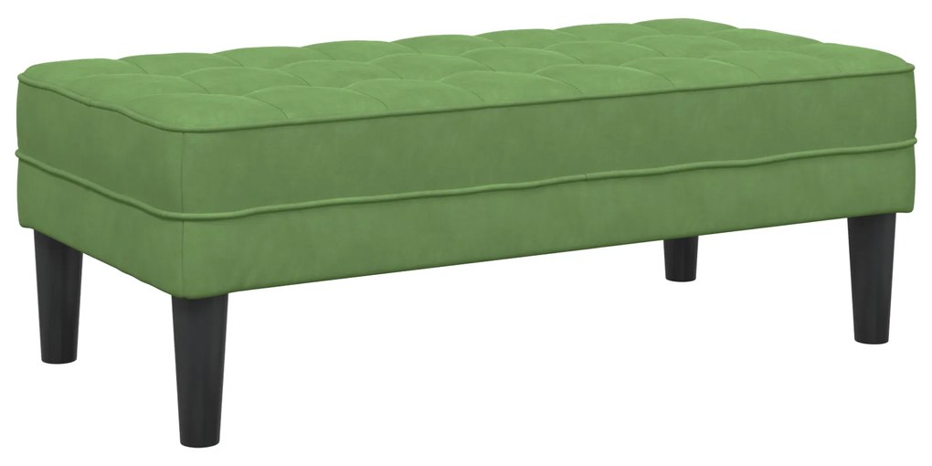 vidaXL Παγκάκι Φωτεινό Πράσινο 113x57x39 εκ. Βελούδο