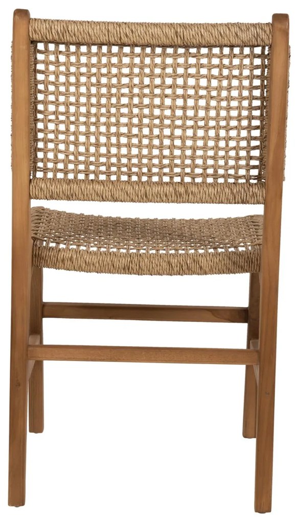 Καρέκλα Τραπεζαρίας NESHA Ξύλο Teak με Σχοινί Viro 50x56x85Υεκ.