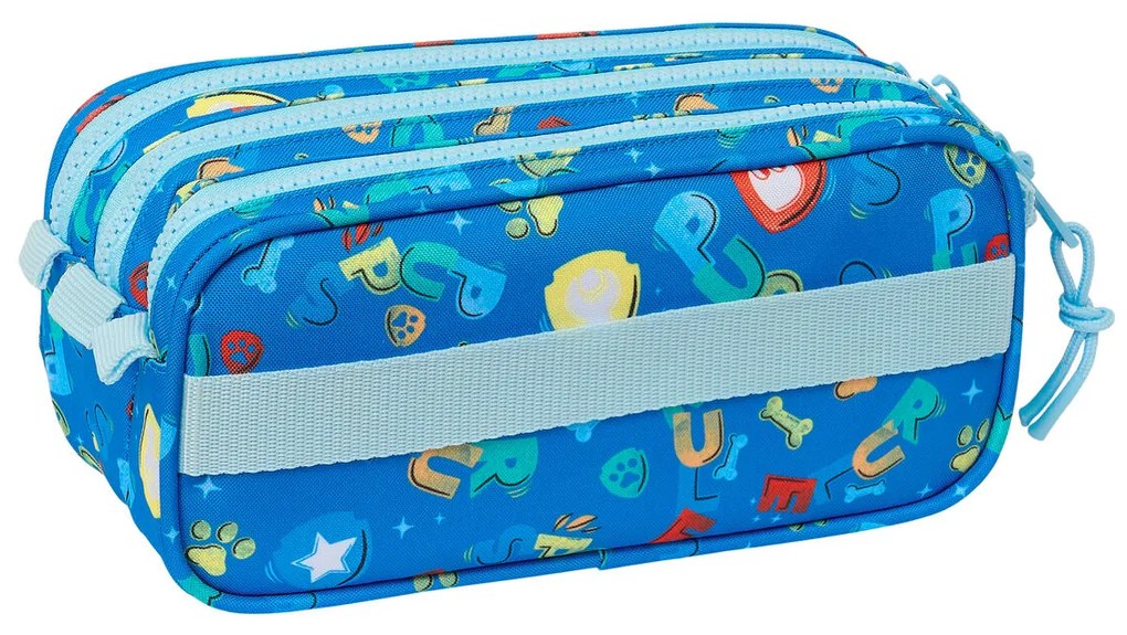Τριπλή Κασετίνα The Paw Patrol Pups rule Μπλε 21,5 x 10 x 8 cm
