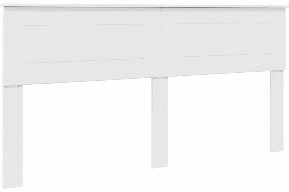 vidaXL Κεφαλάρι με κεφαλάρι Λαμπερό Λευκό 180 cm Επεξεργασμένο ξύλο