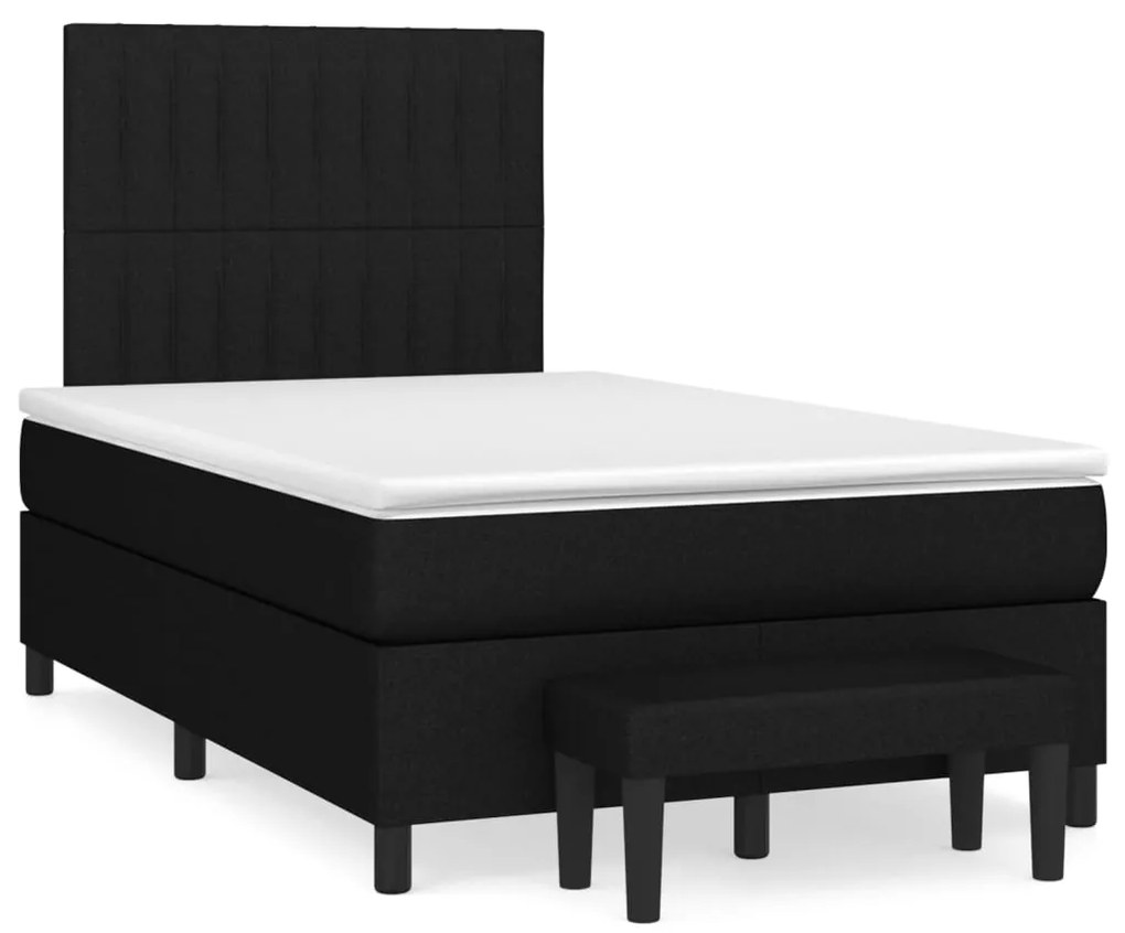 ΚΡΕΒΑΤΙ BOXSPRING ΜΕ ΣΤΡΩΜΑ ΜΑΥΡΟ 120X200 ΕΚ. ΥΦΑΣΜΑΤΙΝΟ 3136743