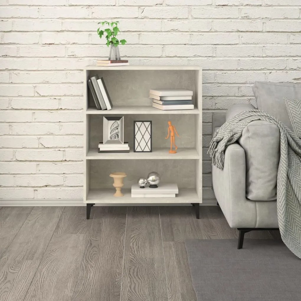 vidaXL Ντουλάπι Γκρι Σκυροδέματος 69,5x32,5x90 εκ. Επεξεργασμένο Ξύλο