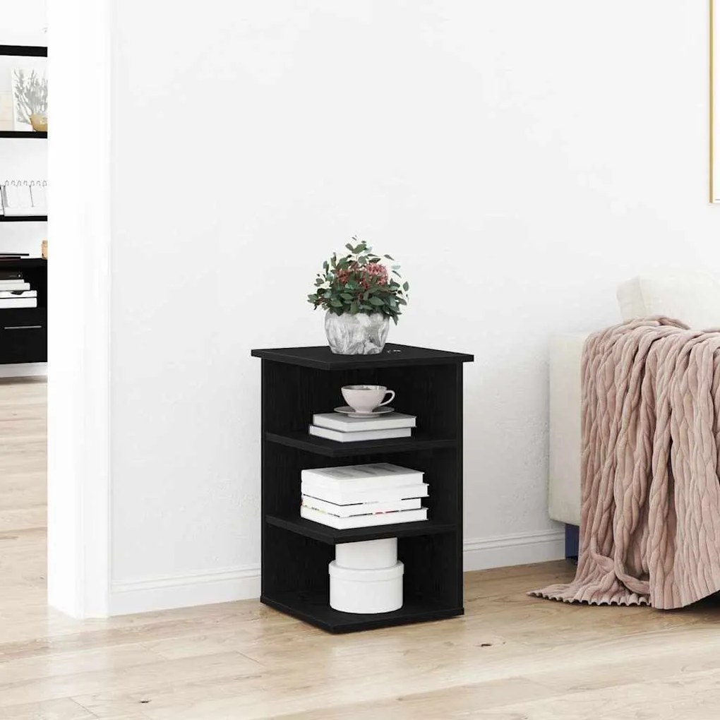 vidaXL Βοηθητικό ντουλάπι Μαύρο 35 x 35 x 55 εκ. Επεξεργασμένο ξύλο
