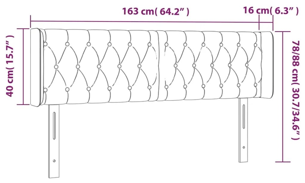 ΚΕΦΑΛΑΡΙ ΚΡΕΒΑΤΙΟΥ LED ΜΠΛΕ 163X16X78/88 ΕΚ. ΥΦΑΣΜΑΤΙΝΟ 3123584