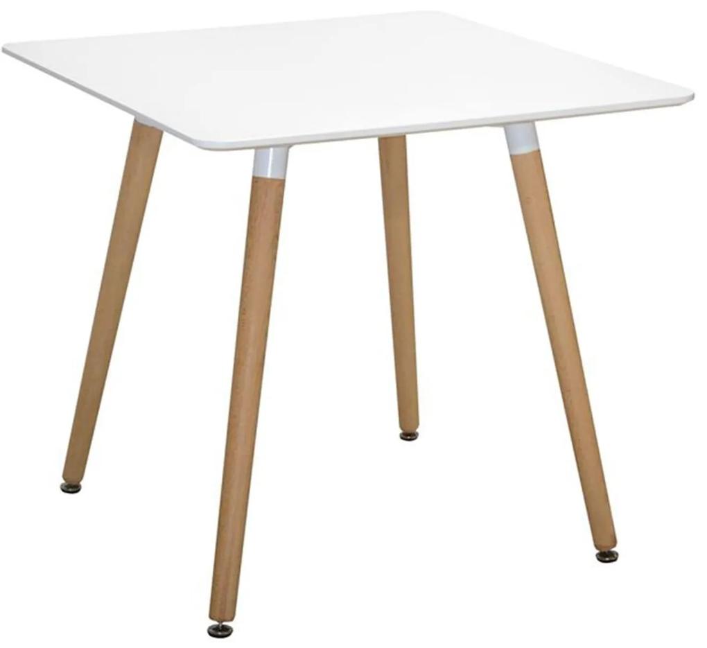 Τραπέζι Minimal HM0057.01 Λευκό 80x80x74cm Mdf,Ξύλο