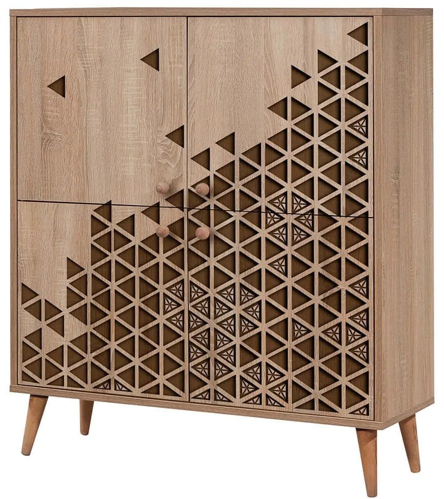Παπουτσοθήκη - Ντουλάπι Multilux 863SPH3947 95x36x111cm Oak-Brown Cipboard,Wood