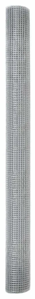 vidaXL Συγκολλητός φράχτης από σύρμα Ασημί 1.5 x 25 m