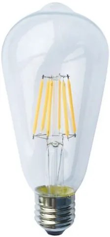 Λαμπτήρας LED Filament E27 Edison 6W 4000K Dimmable  (10 τεμάχια)