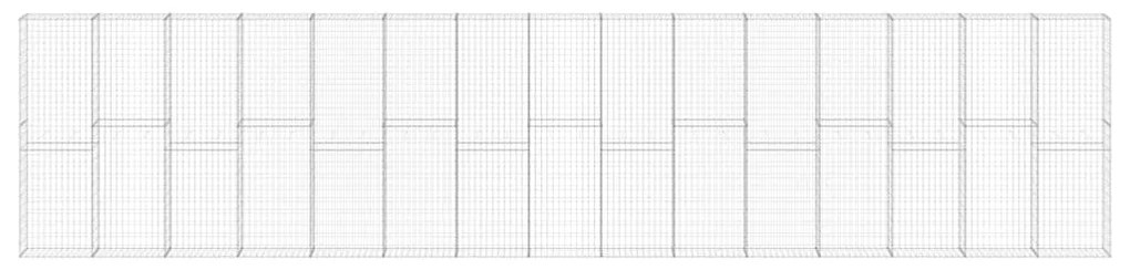 vidaXL Συρματοκιβώτιο Τοίχος 900x30x200 εκ. Γαλβαν.Χάλυβας + Καλύμματα