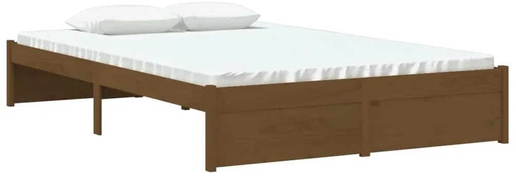 vidaXL Πλαίσιο Κρεβατιού Μελί 120x190 εκ. Μασίφ Ξύλο Small Double