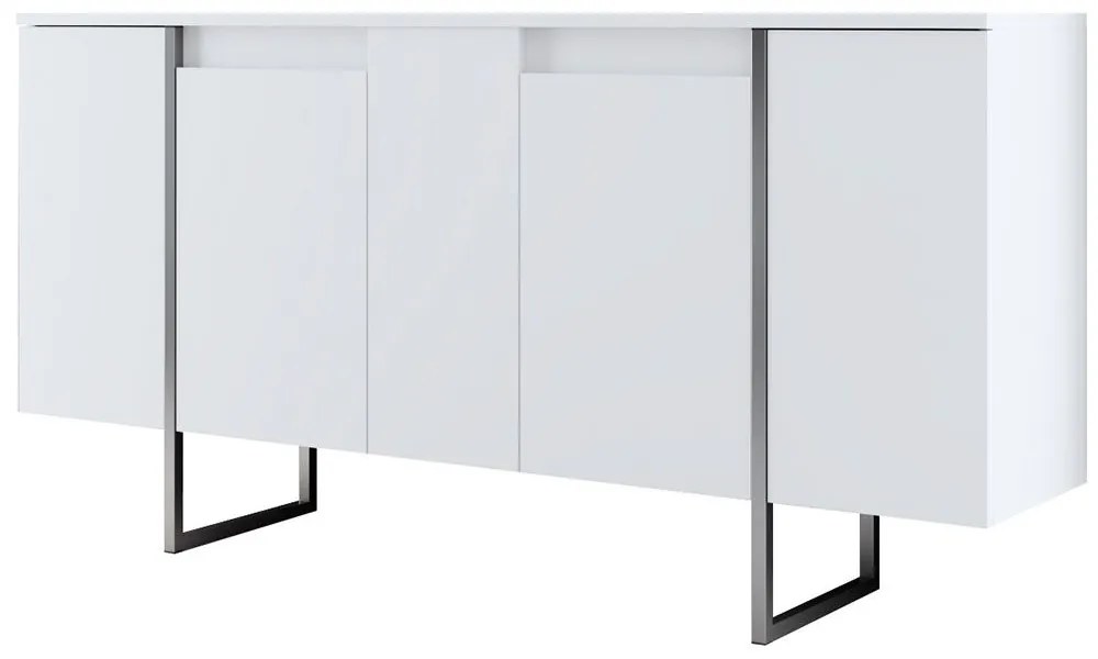 Μπουφές Luxe 618BLY1302 160x35x80cm White-Silver