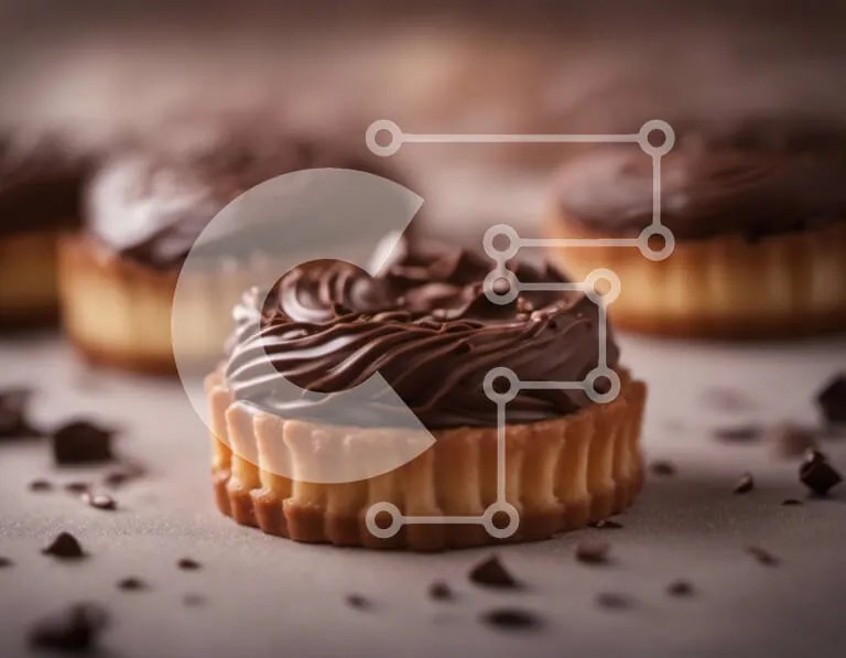 Intra Συλλεκτικό Ξύλινο Παζλ Plywood  4mm - Στοίβα Cupcakes με παγωμένο σοκολάτα Σε Ξύλινο Κουτί - Διαστάσεις: 10x10 cm – 25 κομμάτια