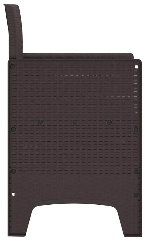 vidaXL Καρέκλα Κήπου 2 pcs Καφέ 53 x 49 x 85 εκ. Πολυπροπυλένιο