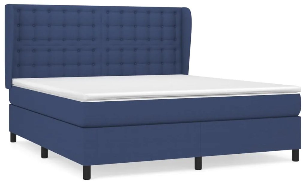 ΚΡΕΒΑΤΙ BOXSPRING ΜΕ ΣΤΡΩΜΑ ΜΠΛΕ 180X200 ΕΚ. ΥΦΑΣΜΑΤΙΝΟ 3128307