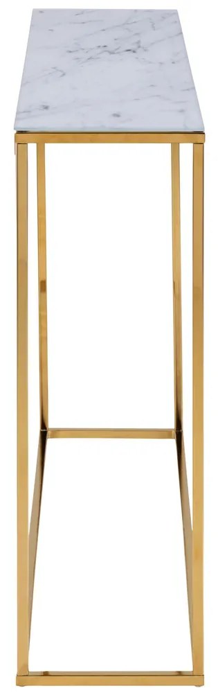 Κονσόλα Oakland F119, Χρυσό, Λευκό μάρμαρο, 81x110x26cm, 9 kg | Epipla1.gr