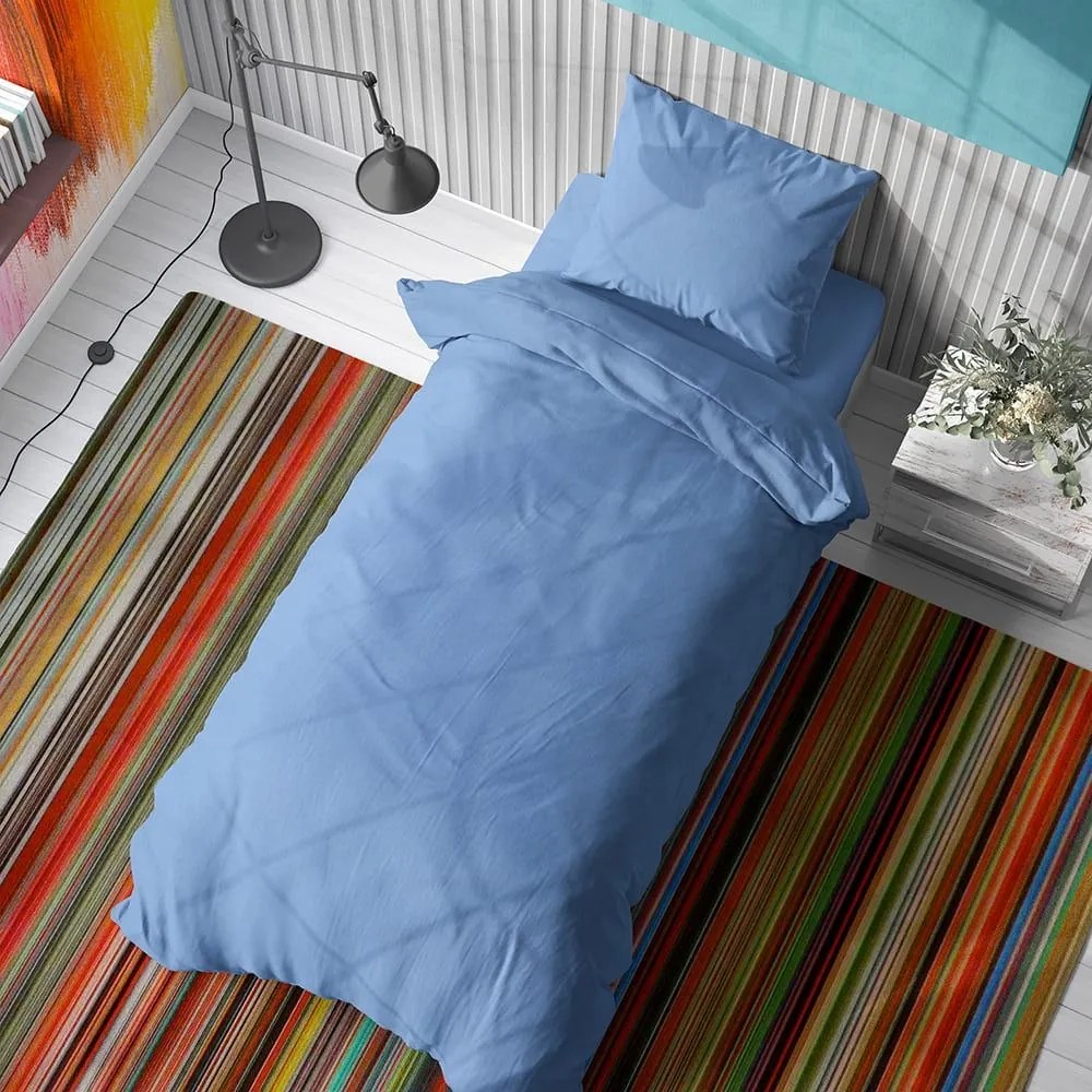Σεντόνια Παιδικά Solid 498 (Σετ 2τμχ) Sky Βlue DimCol Μονό 160x240cm 100% Cotton
