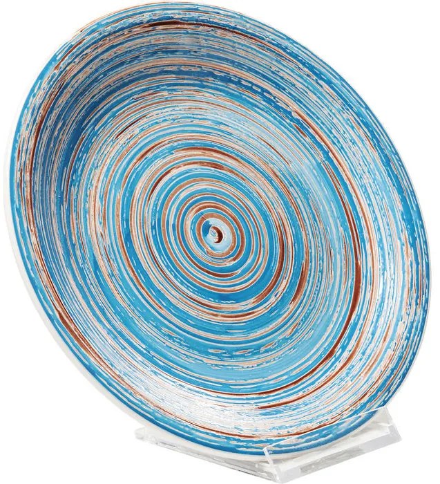 Πιάτο Swirl Blue Ø19cm - Λευκό