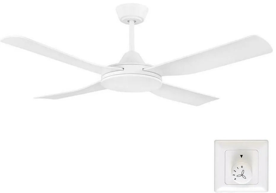 Ανεμιστήρας Οροφής Bondi 48 35031 Με Επιτοίχιο Dimmer D122cm White Eglo Διάμετρος 122cm