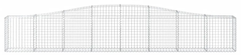 vidaXL Συρματοκιβώτια Τοξωτά 5 τεμ. 400x30x60/80 εκ. Γαλβαν. Ατσάλι