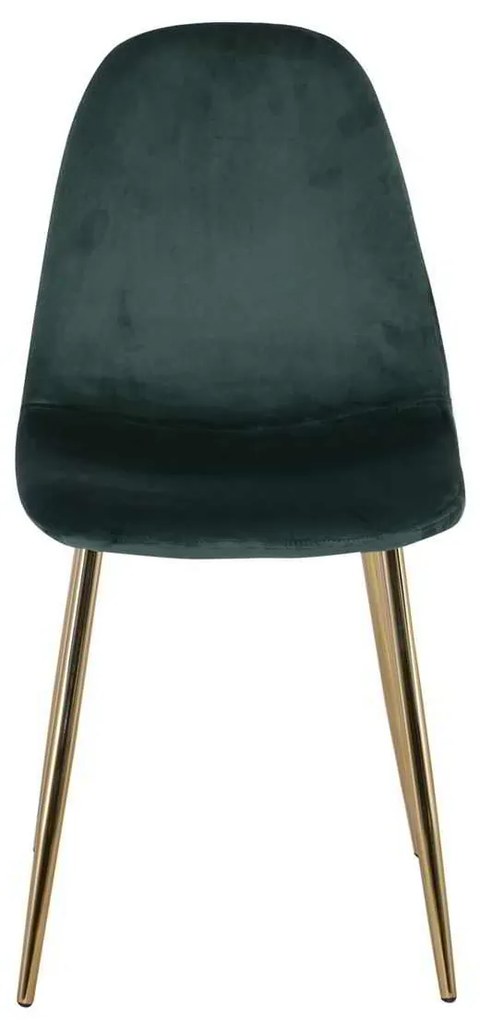Καρέκλα CELINA Μεταλλική Χρυσό, Velure Πράσινο 45x54x85cm (Σετ 4 ΤΕΜ)