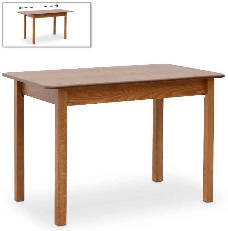 Τραπέζι Bergen Megapap μασίφ ξύλο-MDF επεκτεινόμενο χρώμα καρυδί 120/150x68x77εκ.