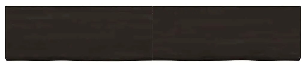 vidaXL Ράφι Τοίχου Σκούρο Καφέ 160x30x(2-6) εκ. Επεξ. Μασίφ Ξύλο Δρυός