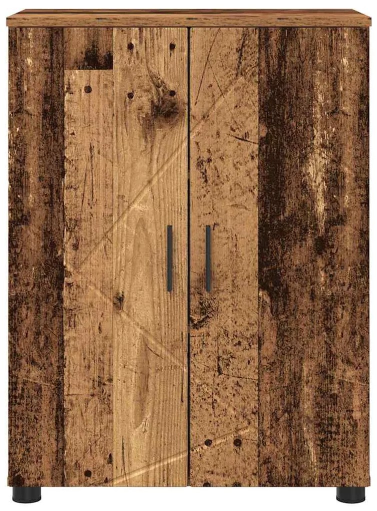 vidaXL Ντουλάπι Μπάνιου με αποθήκευση Παλιό Ξύλο 60 x 35 x 80 εκ