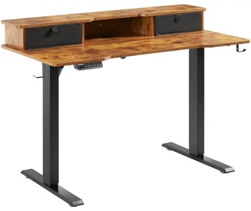 VEVOR Height Adjustable Desk, 47.2&quot; x 23.6&quot; Electric Dual Monitor Riser Workstation, Whole Piece Desk Board Sit to Stand, 3-Key Modes Sturdy Dual Metal Frame,180LBS Capacity for Computer Home &amp; Office