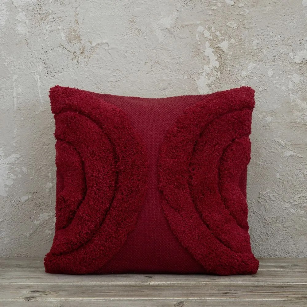 Μαξιλάρι Διακοσμητικό (Με Γέμιση) Hanna Red Nima 45X45 100% Cotton