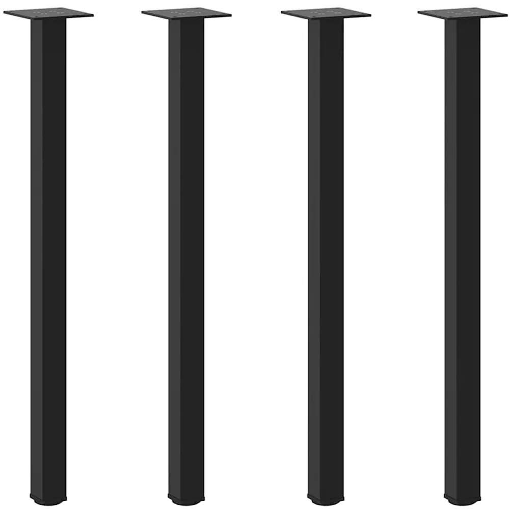 vidaXL Πόδια Κονσόλας 4 τεμ. Μαύρα 72-74 εκ. Ατσάλι