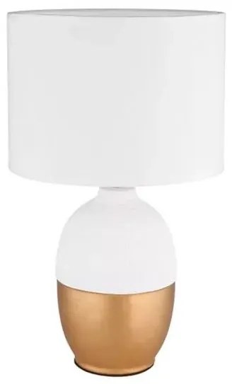 Επιτραπέζιο Φωτιστικό E14 Φ25 Valentino Globo Lighting 21627W Λευκό-Χρυσό