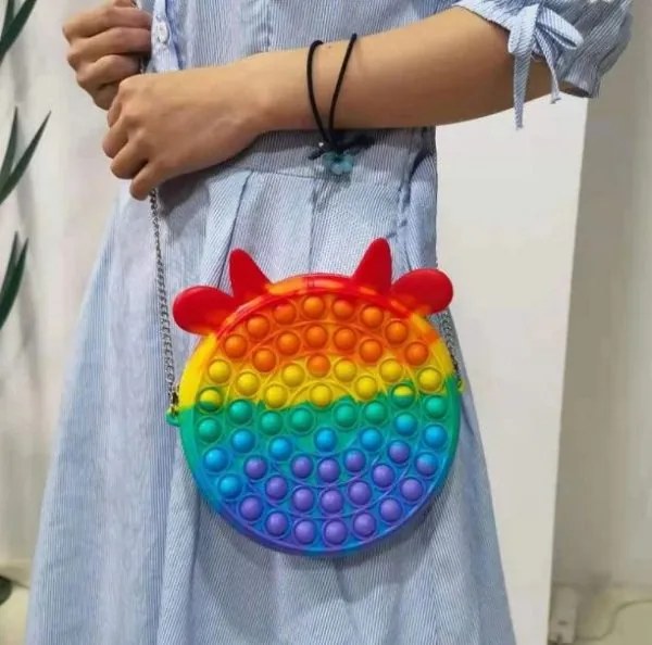 Pop it πολύχρωμη κρεμαστή τσάντα