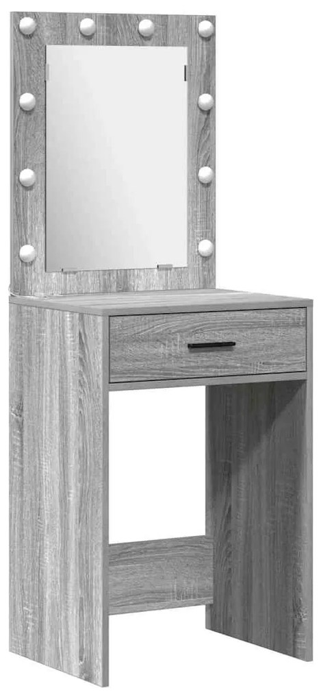 vidaXL Τραπέζι περιποίησης με συρτάρι 2 pcs Γκρι 50 x 41 x 135 εκ