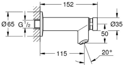 Μπαταρία νιπτήρος Grohe Euroeco Cosmo S