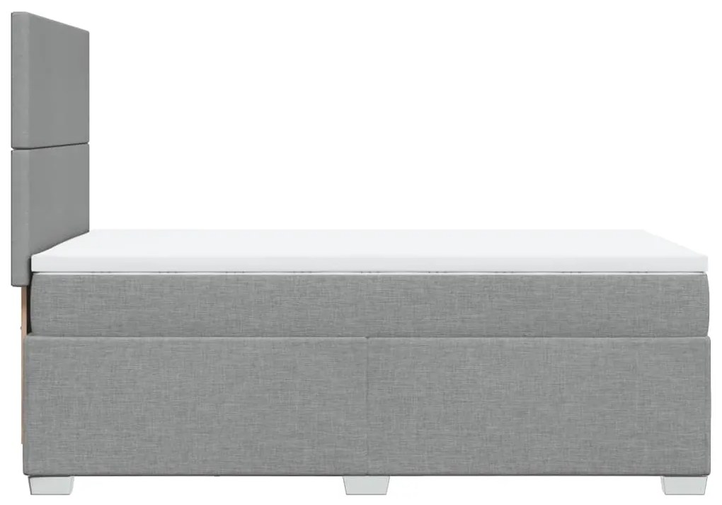 ΚΡΕΒΑΤΙ BOXSPRING ΜΕ ΣΤΡΩΜΑ ΑΝΟΙΧΤΟ ΓΚΡΙ 80X200 ΕΚ. ΥΦΑΣΜΑΤΙΝΟ 3290308