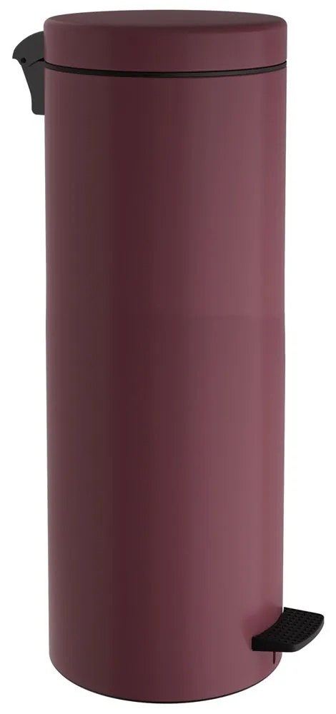 Κάδος Απορριμμάτων Soft Close 2565-153 Φ25x65cm 30lt Matt Bordeaux Pam&amp;Co Stainless Steel
