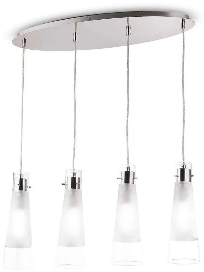 Φωτιστικό Οροφής-Ράγα Kuky 023038 73x46/135x33cm 4xE27 60W Clear Ideal Lux