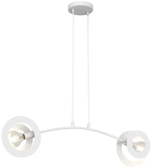 Κρεμαστό Φωτιστικό Οροφής 2xE27 89cm Euforia Emibig -1414/2-Λευκό 1414/2