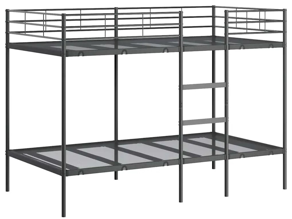 vidaXL Κουκέτα χωρίς στρώμα Μαύρο 107x203 cm Ατσάλι