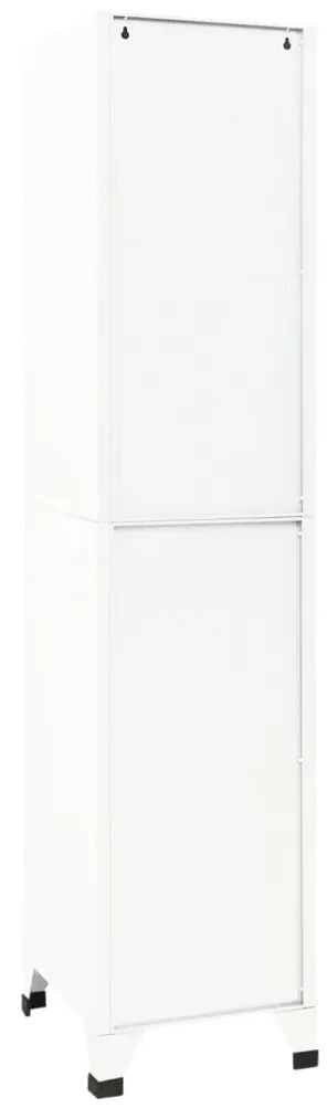 vidaXL Φοριαμός Λευκός 38 x 45 x 180 εκ. Ατσάλινος