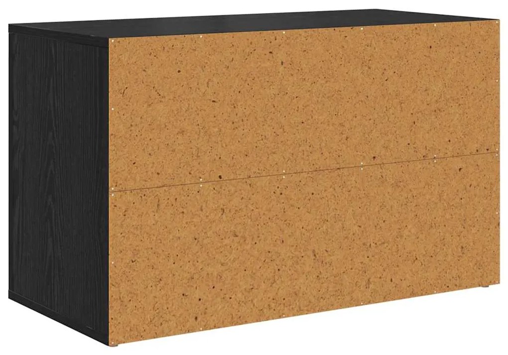 vidaXL Ράφι Παπουτσιών Μαύρη δρυς 75 x 35 x 45 εκ. Επεξεργασμένο ξύλο