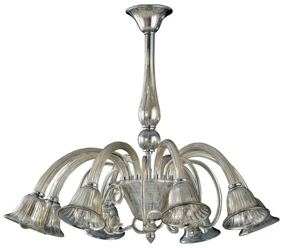 Φωτιστικό Οροφής Poseidon I-POSEIDON/8 CHAMPAGNE 8xE14 Φ93cm 73cm Champagne Luce Ambiente Design Glass