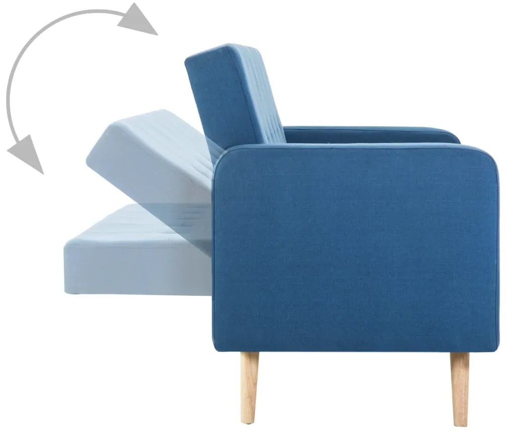 vidaXL Καναπές Μπλε Υφασμάτινος
