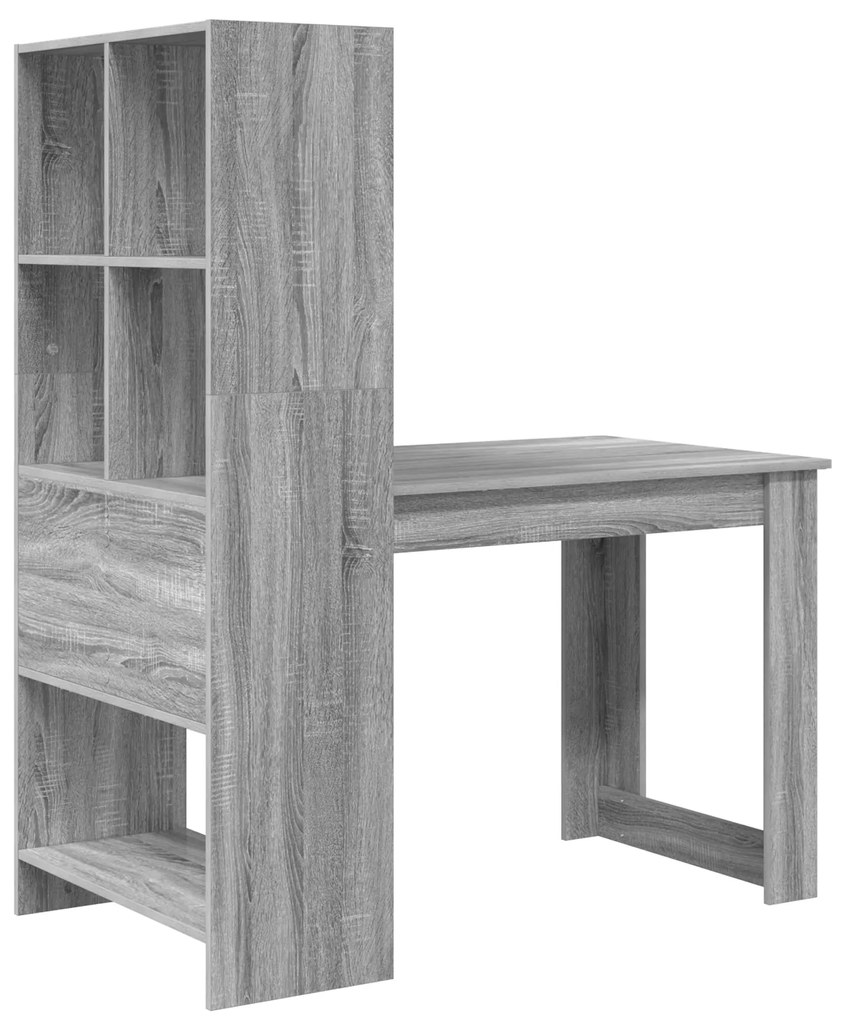 vidaXL Γραφείο Γκρίζο Σονομα 122 x 67 x 145 εκ. Επεξεργασμένο ξύλο