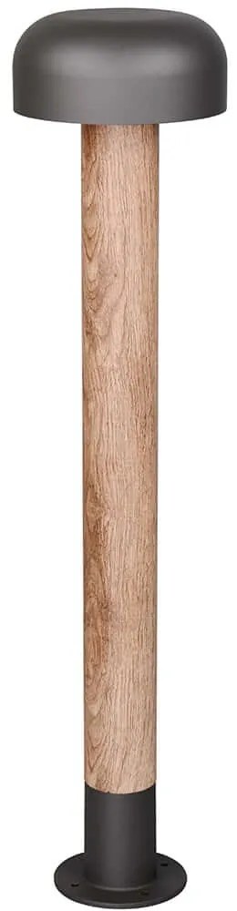 Φωτιστικό Δαπέδου Fraser 462560135 Φ19x84,5cm 1xE27 10W Wood Effect Natural-Anthracite Trio Lighting