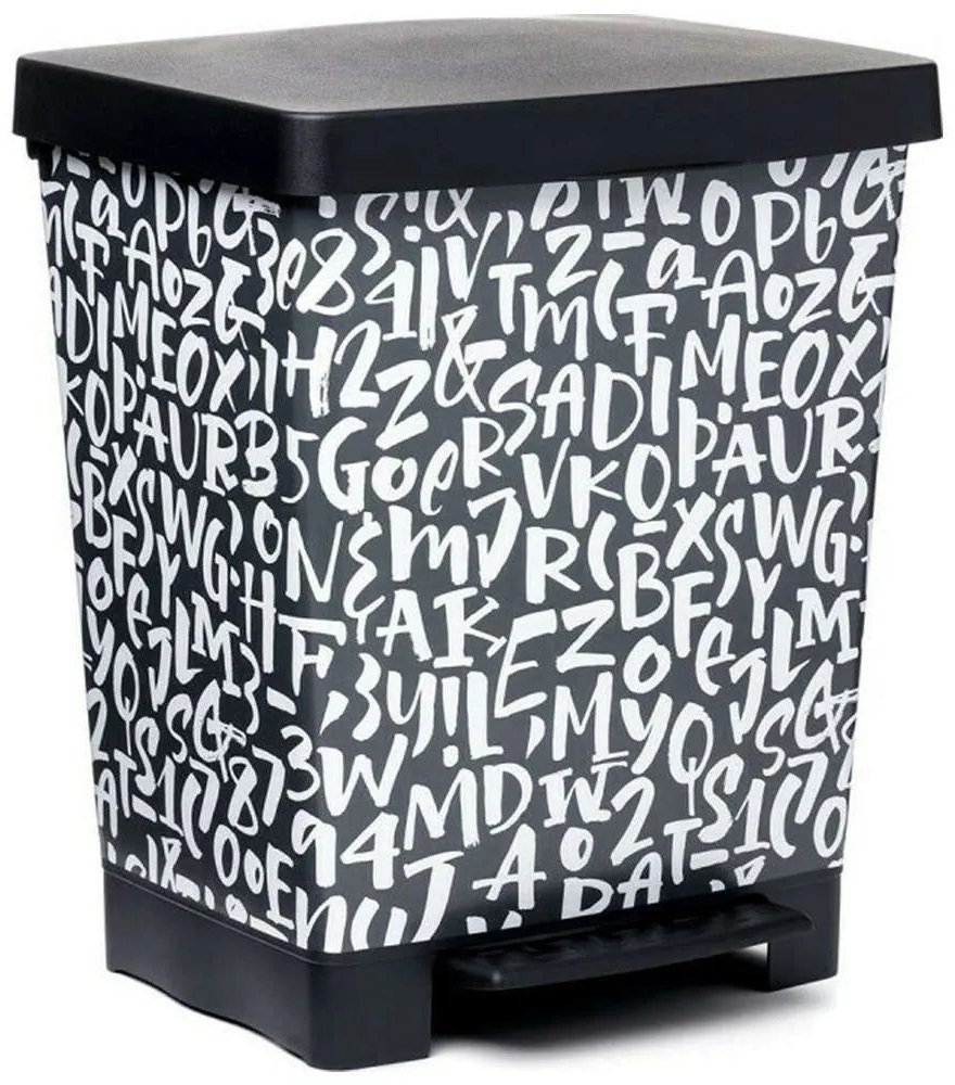 Κάδος Απορριμμάτων Cubik 23L 06649.003 - 10205.01 Deco Signs Black-White Plastic