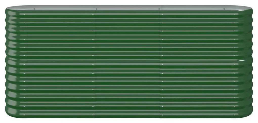 vidaXL Ζαρντινιέρα Πράσινη 152x40x68 εκ Ατσάλι με Ηλεκτρ. Βαφή Πούδρας